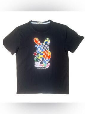 Sz M Lucky Charm bkys Black Graphic Tee